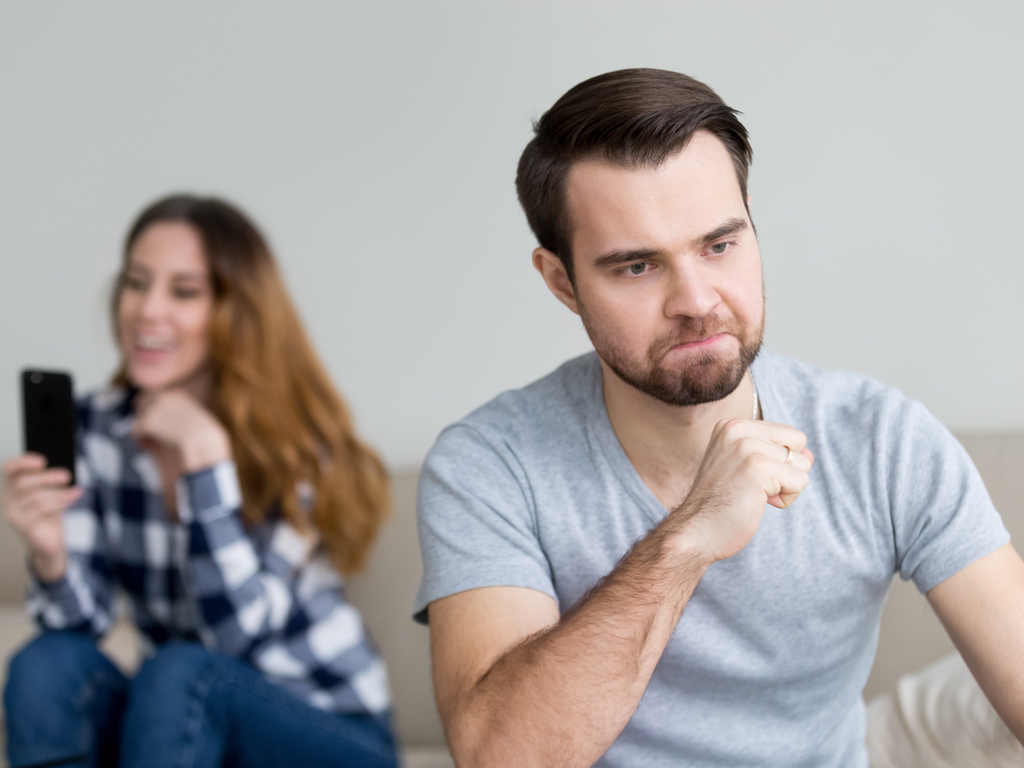 Woman ignoring advice on what to do during divorce