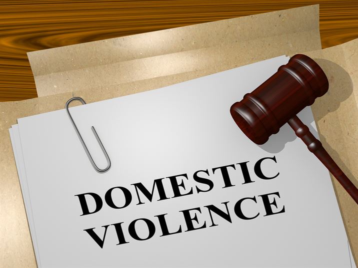 gavel on top of Domestic Violence paper