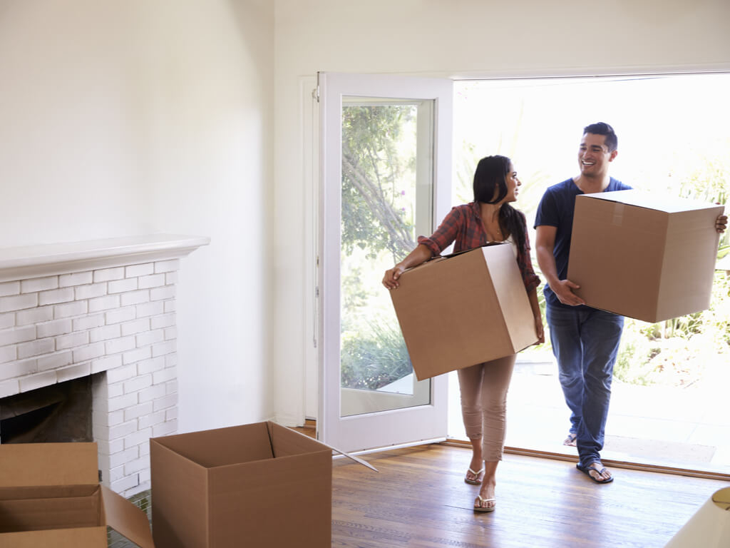 unmarried couple owning a home and moving in