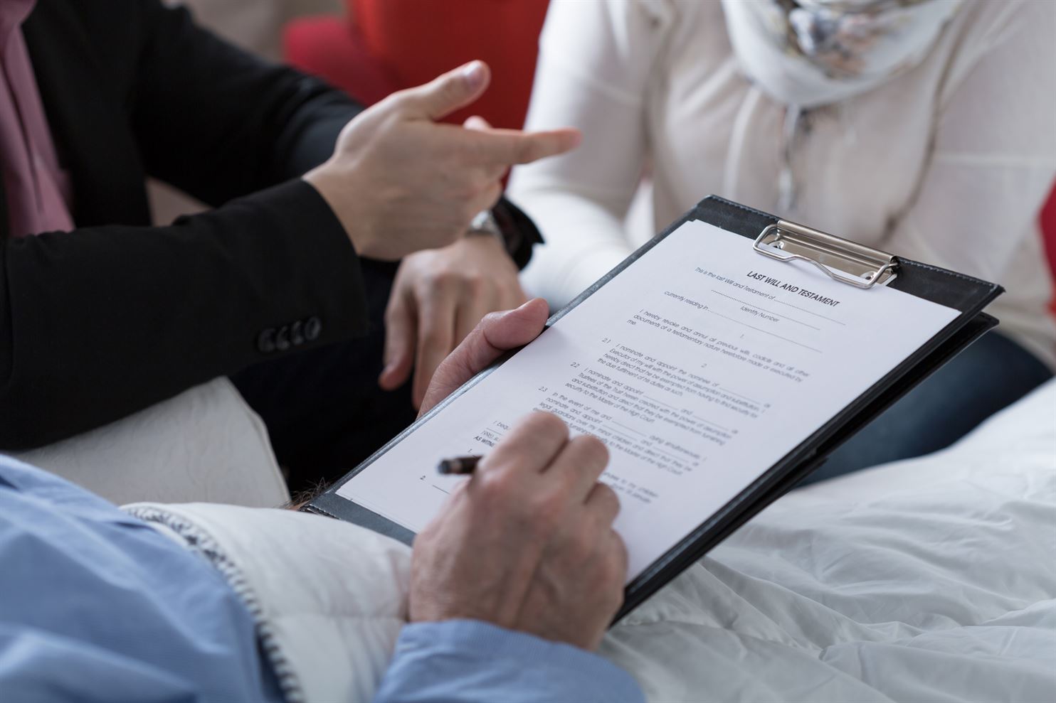 Man reviews trust litigation documentation