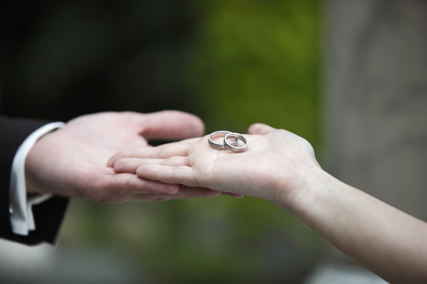 Couple at wedding for second marriage