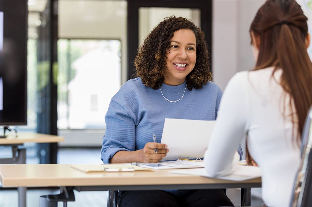Woman meets with intestate succession lawyer