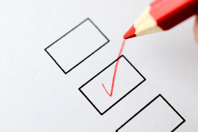 Marking off items from business succession checklist